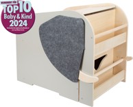 SMALL FOOT Drvena kutija za igračke,slon s sjedalom i kotačima "Wildlife"